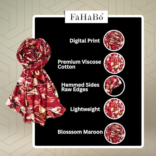 Image of Aura Collection Viscose Cotton Scarf Stole for Women