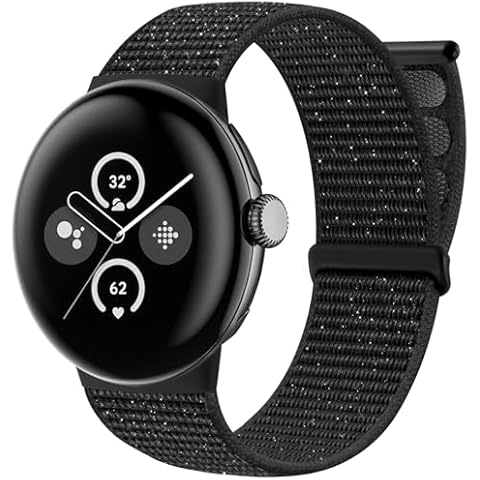 Adorve Compatible with Pixel Watch 2 Band/Google Pixel Watch Band/Pixel Watch 3 41mm for Men Women, Soft Adjustable Stretch Braided Nylon Sport Loop Straps for Pixel Watch/Pixel Watch 2 Accessories Cover