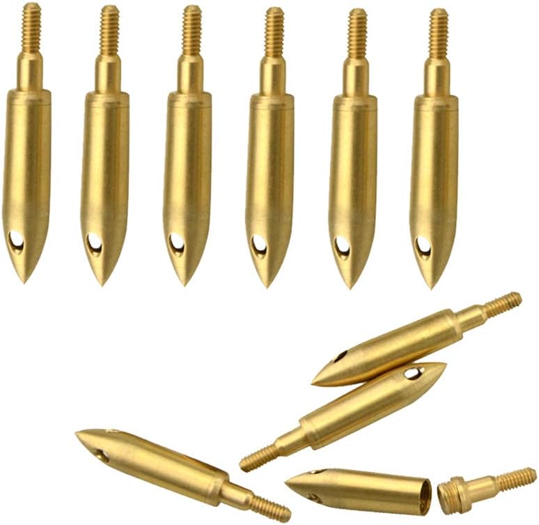AMEYXGS 12 Pcs Archery Whistle Broadheads 125 Grain Signal Arrowhead Screw in Arrow Points for Targeting Practice Hunting