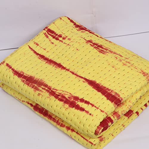 Ropa de Cama Bohemia King Colcha de Cama 90x108 Edredón Kantha Estampado 3
