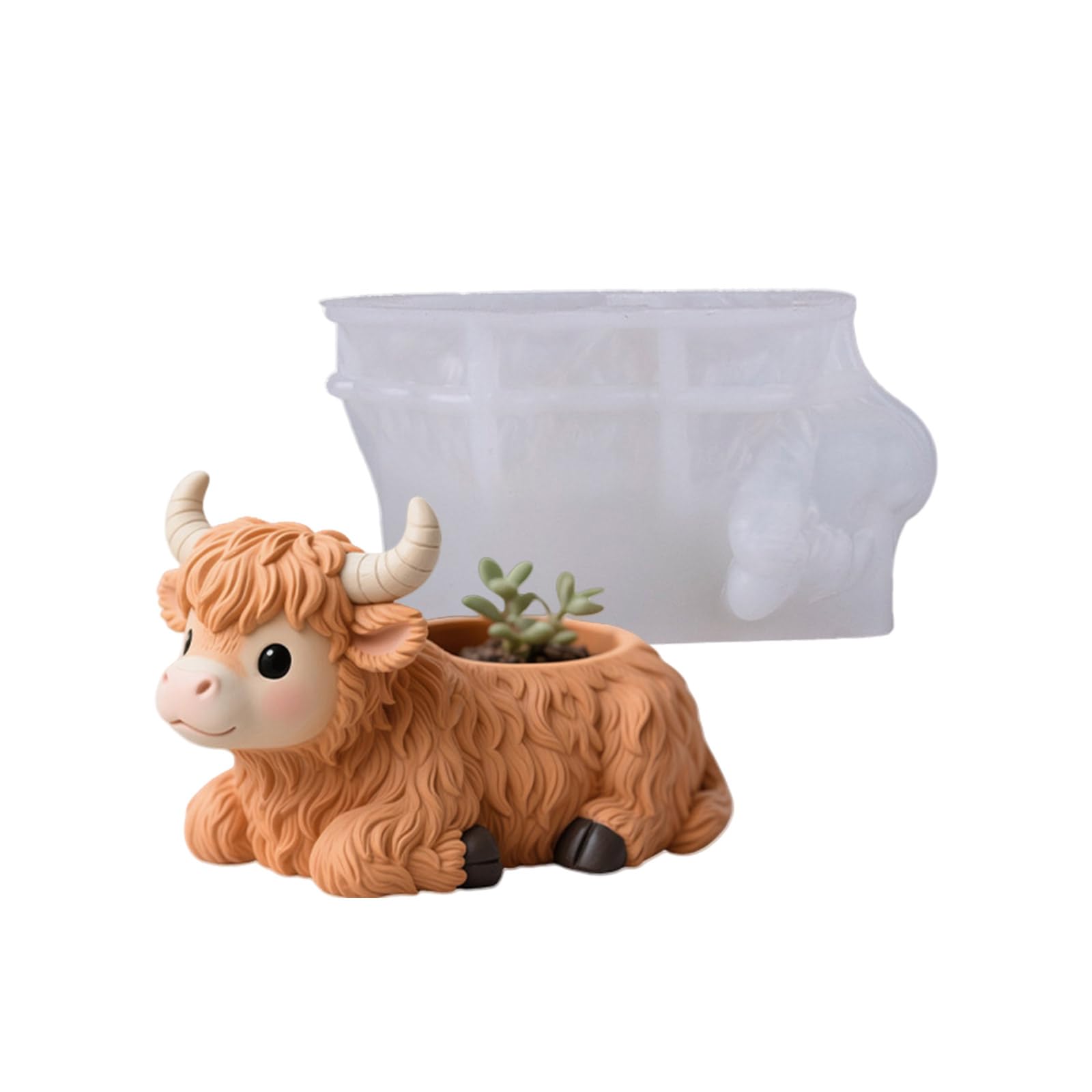 Moule silicone vache résine époxy ciment décoration jardin