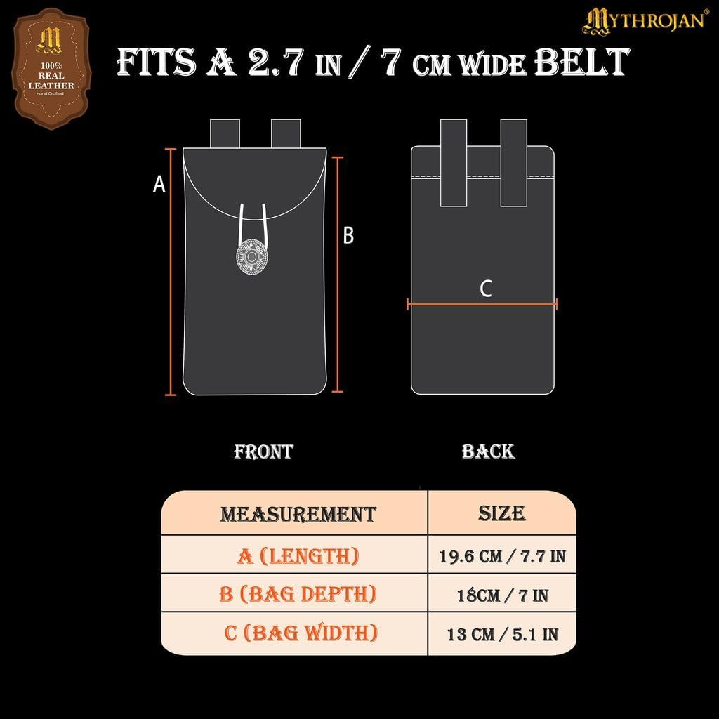 Medieval Leather Pouch Renaissance Suede Jewelry Belt Pouch LARP Costume Waist Bag Gift Accessory for Men and Women, Pink, 7.2" x 4.7" - Image 2