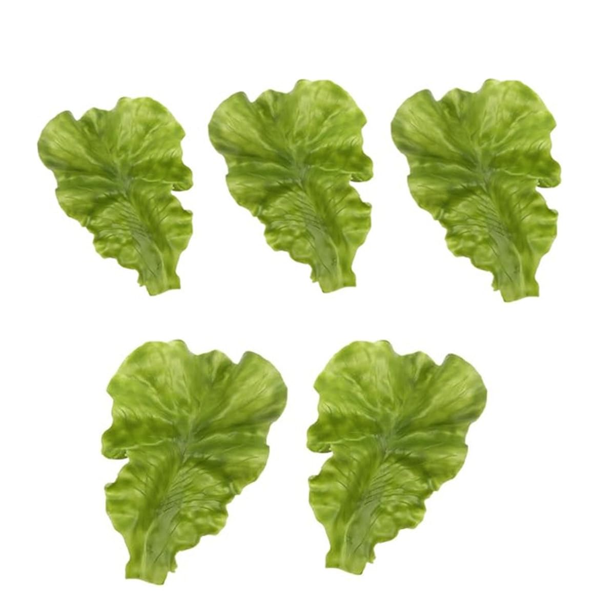 RUITASA 5Pcs Artificial Vegetables, Lettuces Simulation Plastic Lifelike for House Kitchen Party Pub Decoration Cabinet Ornament