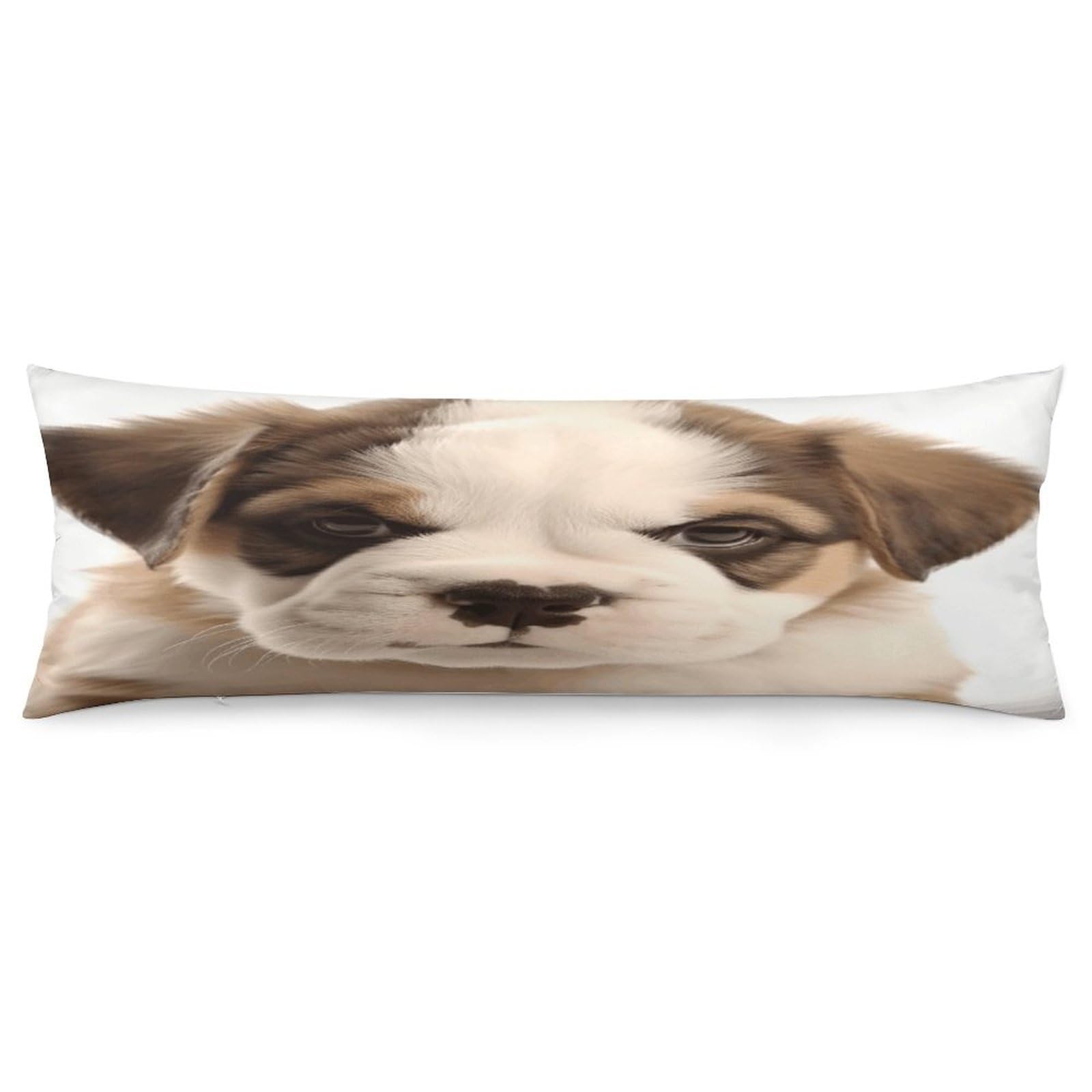 Dog Puppies Body Pillow Cover Luxury Long Body Pillow Pillowcase with Hidden Zipper Breathable Soft Cozy Pillow Case Wrinkle Fade Resistant Pillowcase 20''×54''