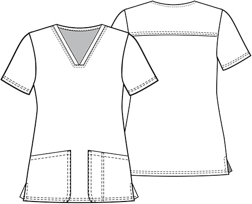 Vista 4 de Tooniforms Regalos de enfermera Mujer Scrubs Top Cuello en V TF738