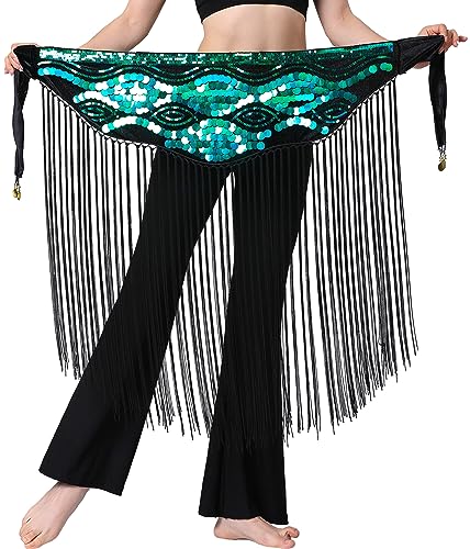 Écharpe de danse du ventre pour femme jupe de rave paillettes costume