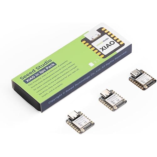 XIAO ESP32S3 3PCS Pack- 2.4GHz WiFi, BLE 5.0, 8MB PSRAM, 8MB Flash, Dual-core, Battery Charge Supported, Power Efficiency and Rich Interface, Ideal for Smart Homes, IoT, Wearable Devices, Robotics.