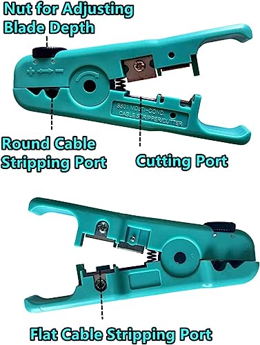 Image of XIKKART Pass Through Cat7 / Cat5 Crimping Tool Kit With Cable Stripper and Cutter for Network RJ45 Ethernet LAN Cable Compatible With Connectors Cat5 Cat5e Cat6 Cat6A Cat7 and RJ11 RJ12 STP /UTP