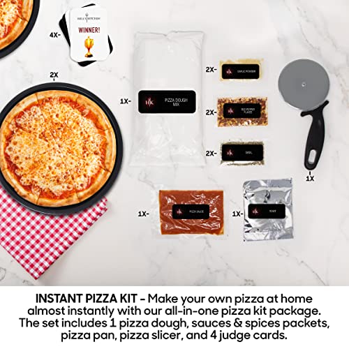 Ten Acre Gifts Hell's Kitchen Ultimate Pizza Set 1 Pizza Dough, 2 Sauce Packets, 6 Spice