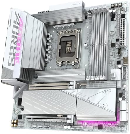 GIGABYTE B860M AORUS Elite WIFI6E ICE Intel Core Ultra (Series 2) LGA 1851 Motherboard, mATX, DDR5, 3X M.2, PCIe 5.0, USB-C, WIFI6E, 2.5GbE LAN, EZ-Latch