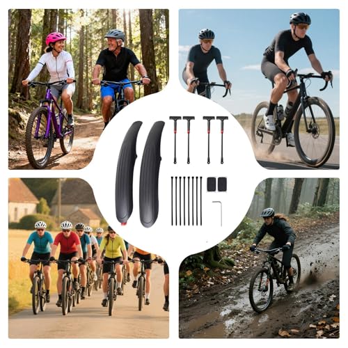 Guardabarros de bicicleta en aleación ligera y protector de barra extensible de alta gama 6