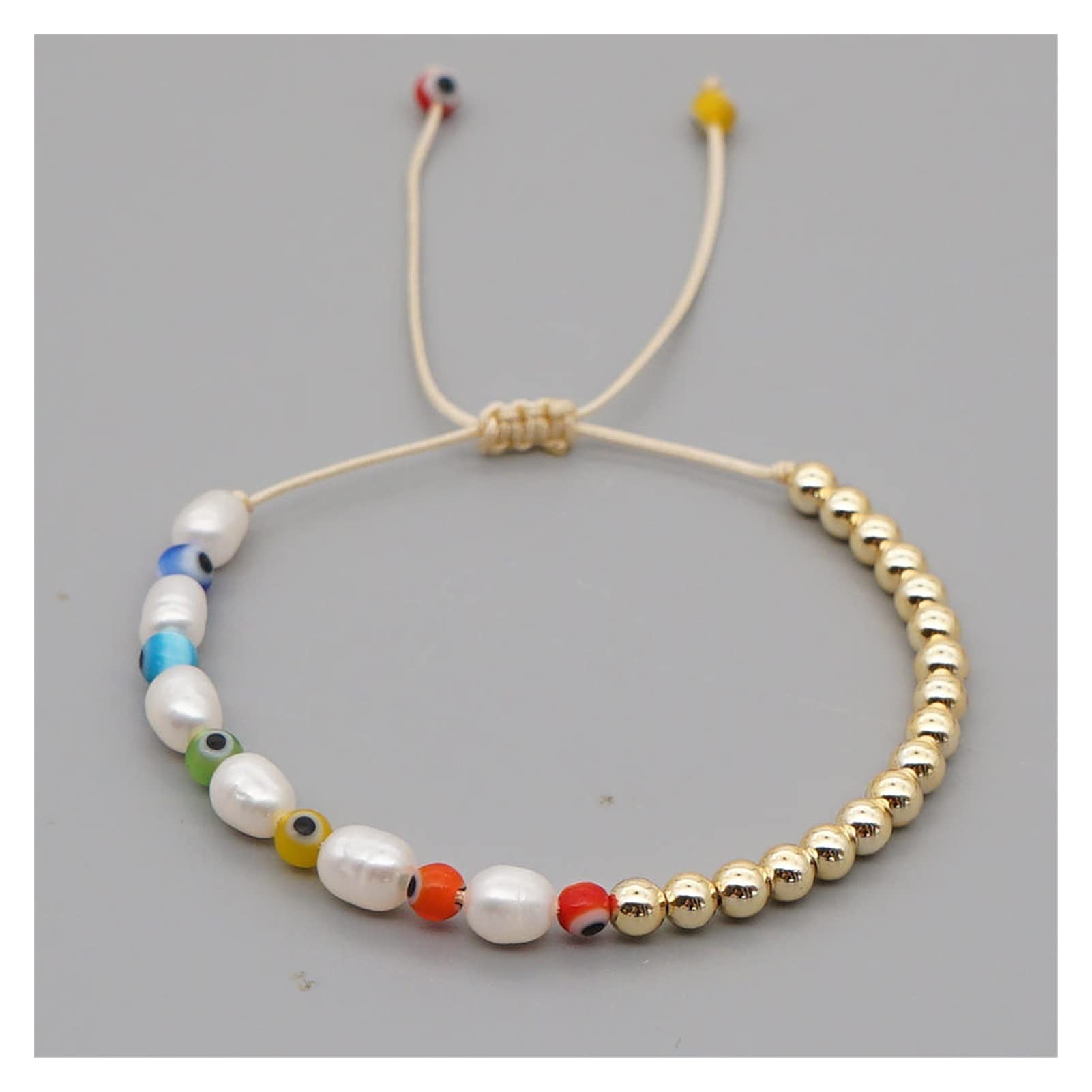 CXYWBD Braccialetti per Donna Perla Braccialetto Estivo Placcato Spiaggia per Donna Gioielli Bohémien Braccialetti di Perline Regalo di San Cina