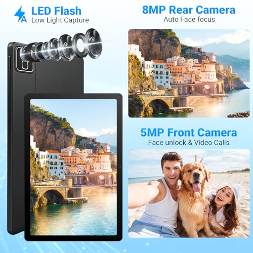 Image of 11 Inch 2 in 1 Android 16 Tablet with Keyboard Mouse Pen Case, 30GB RAM 128GB 1TB Expandable, 7800mAh Battery, HD Screen Widevine L1, Dual Cameras Face Unlock, WiFi 6 BT 5.4 Tablets Bundle