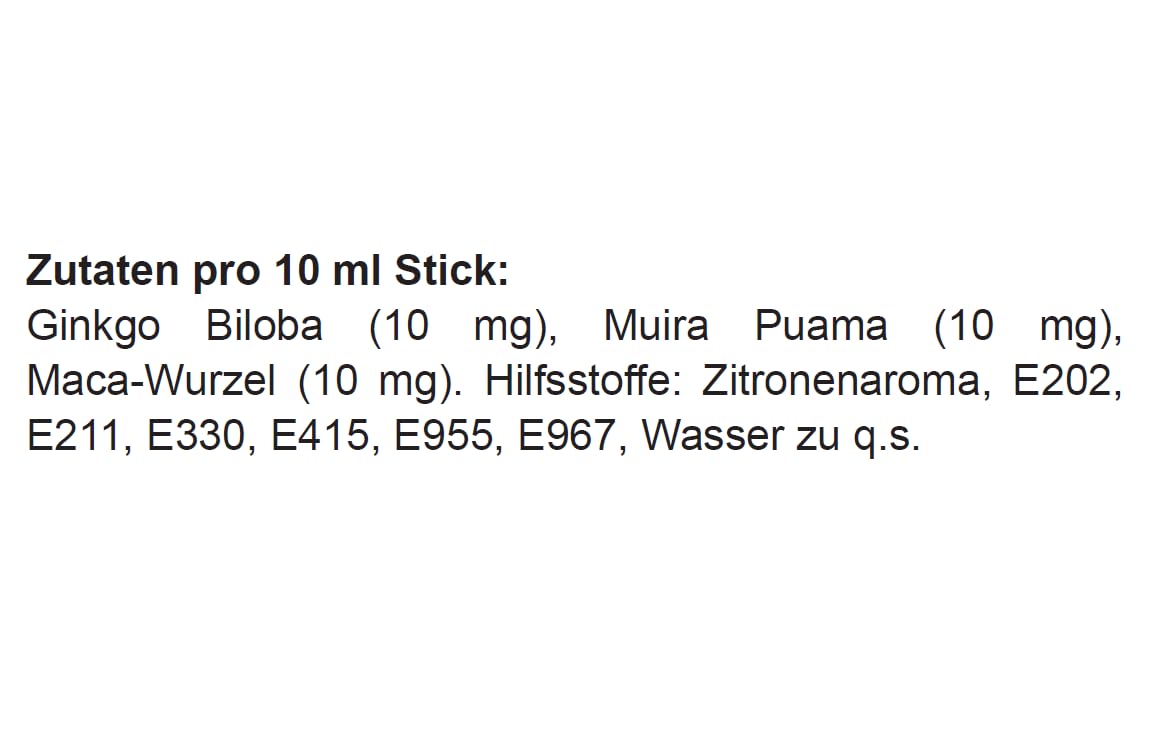 Morningstar - Extreme Jelly Sticks - Oral Jelly Nahrungsergänzungsmittel - mit Ginkgo Biloba, Muira Puama und Maca - Libido Jelly Lust