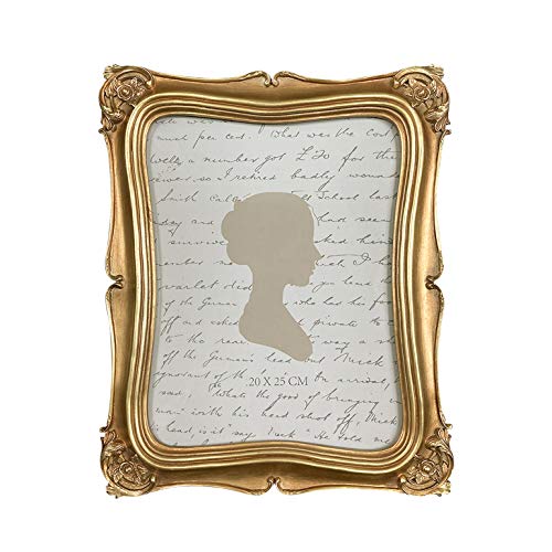 Sunlit Vintage-Bilderrahmen, 20,3 x 25,4 cm, luxuriöser Antik-Bilderrahmen mit Glasfront, Foto-Display, Tisch-Wandbehang, Gold – Ansicht 1