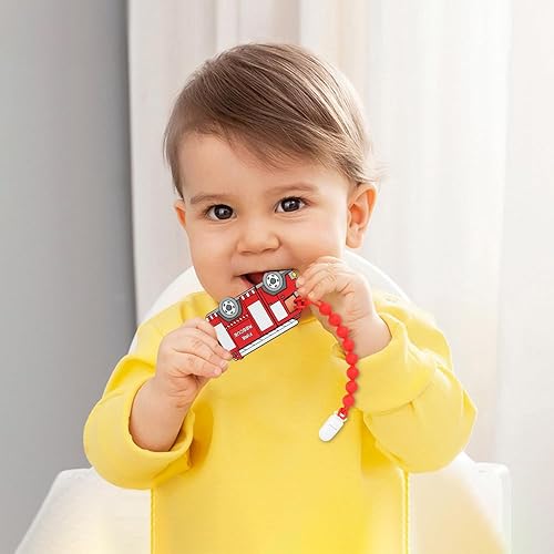 Miniatura 7 de Juguete mordedor de silicona de grado alimenticio para bebés con soporte para chupete, juguetes de dentición para niños y niñas, apto