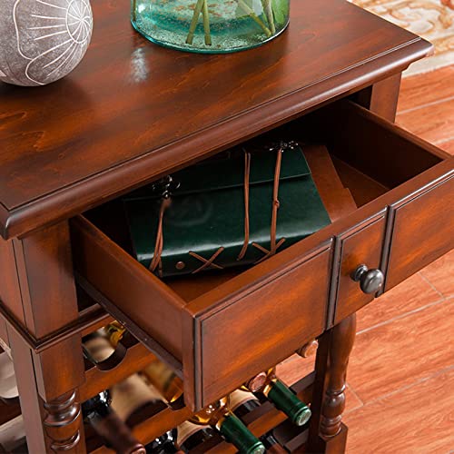 Gabinete para vino de madera estilo europeo marrón miniatura 3