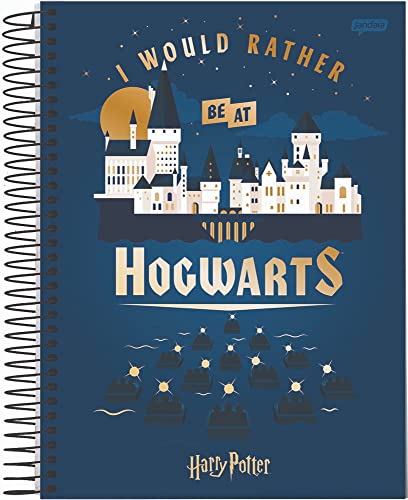 Caderno Espiral 1/4 96 Folhas Harry Potter Jandaia
