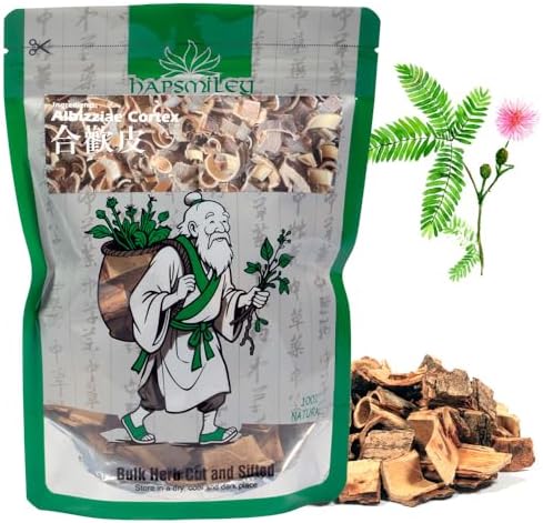 Hapsmiley Albizziae Cortex (Mimosa Tree Bark/Hehuanpi/合歡皮/합환피) Dried Bulk Herbs 3.5 Oz (100 g)