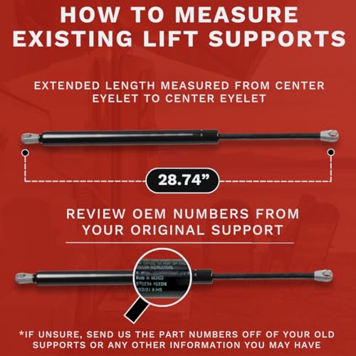 Lift Supports Depot Qty (2) Replaces 3108392.139 331055.010 025214 A818WP Awning Lift Support for RV and Camper 28.74 Inch Struts and Easy Installation