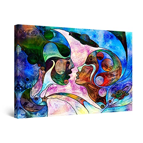 Startonight Quadro su Tela Guardo nei TUOI Grandi Occhi Blu - Quadri Moderni Astratti - Stampe Camere da Letto Stampe Incorniciate 60x90 cm, Decorazione Parete, Idea Regalo Elegante Luminoso