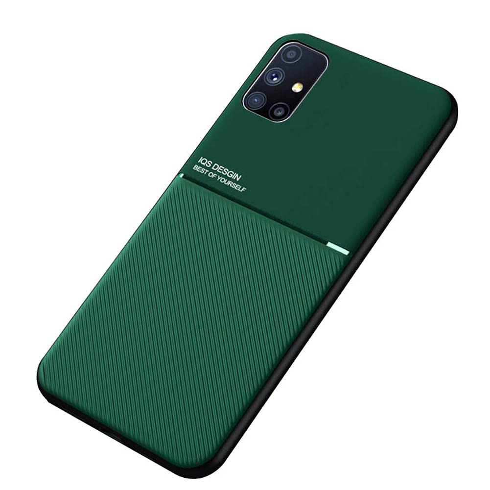 Kepuch Mowen Case Cover Bumper Built-in Metal Plate for Samsung Galaxy M51 - Green