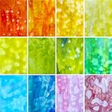 LITMIND 12 Sheets Mottled Opal Premium Stained Glass Sheets – 6 x 4 Inch Vibrant Translucent Assorted Colors...