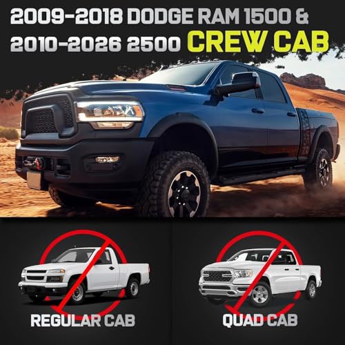 Estribos Running Boards para Dodge Ram 1500 Crew Cab miniatura 3