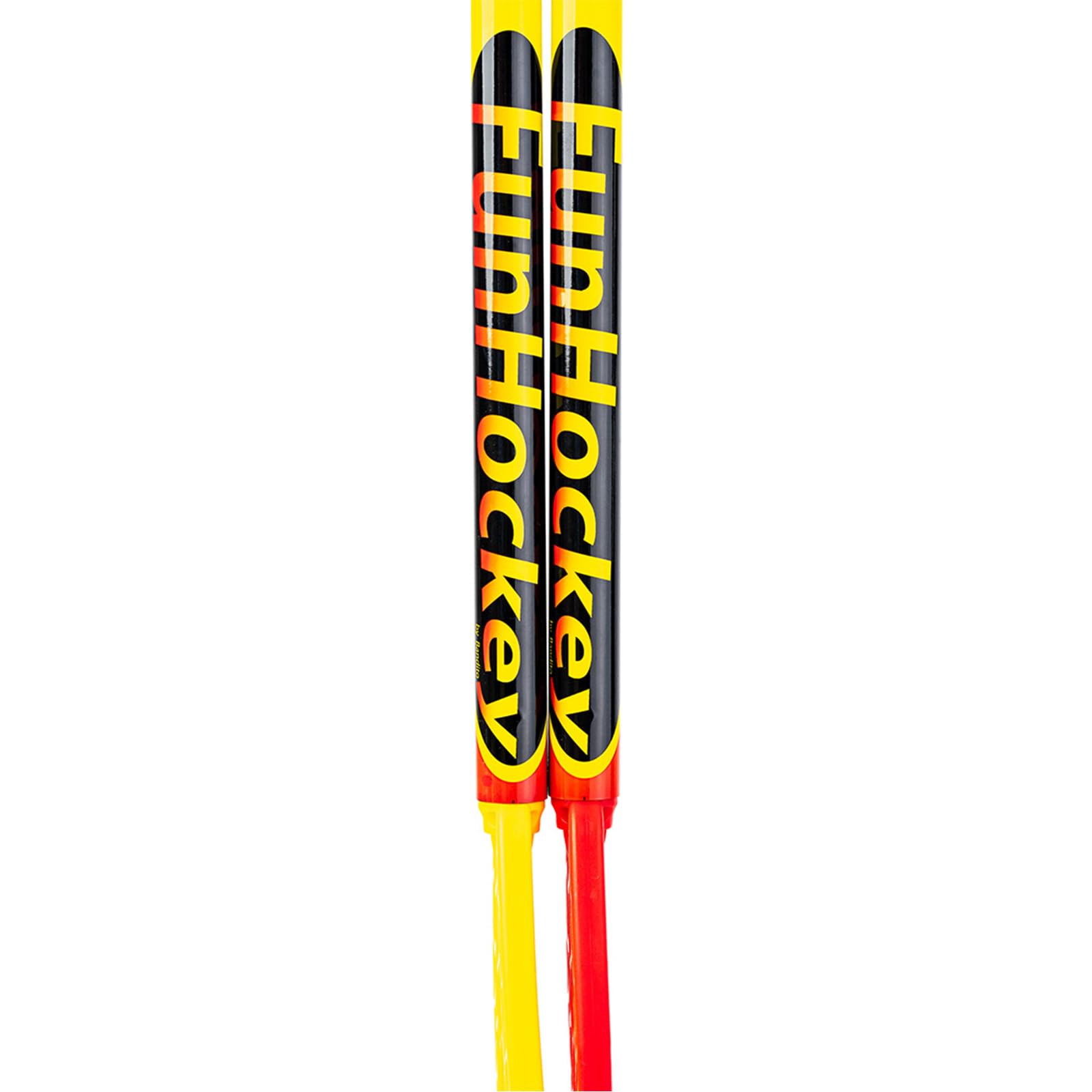 Bandito FunHockey Komplettset, für Kinder, 4 Hockey Schläger, 4 Bälle und 2 Faltbare Pop Up Tore, Floorball Stick, Streethockey, Indoor und Outdoor, Teamsport, Schulen, Garten, wetterfest