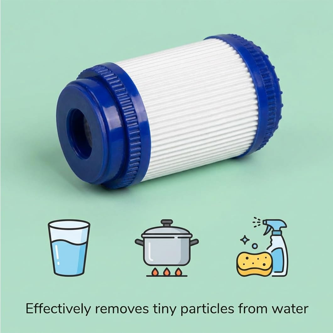 Opakowanie 6 Sztuk – Wkłady Filtracyjne UDF Z Węglem Aktywnym O Wymiarach 5x2,8in. Kompatybilne Z Większością Obudów Filtrów 5-calowych, Idealne Do Filtrów Przepływowych