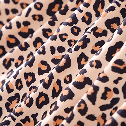 Nubeehoho Girls Leopard Dress Toddler Baby Girl Ruffle Leopard Print Sundress Kids Sleeveless Summer Clothes 1287 5T #TOP5