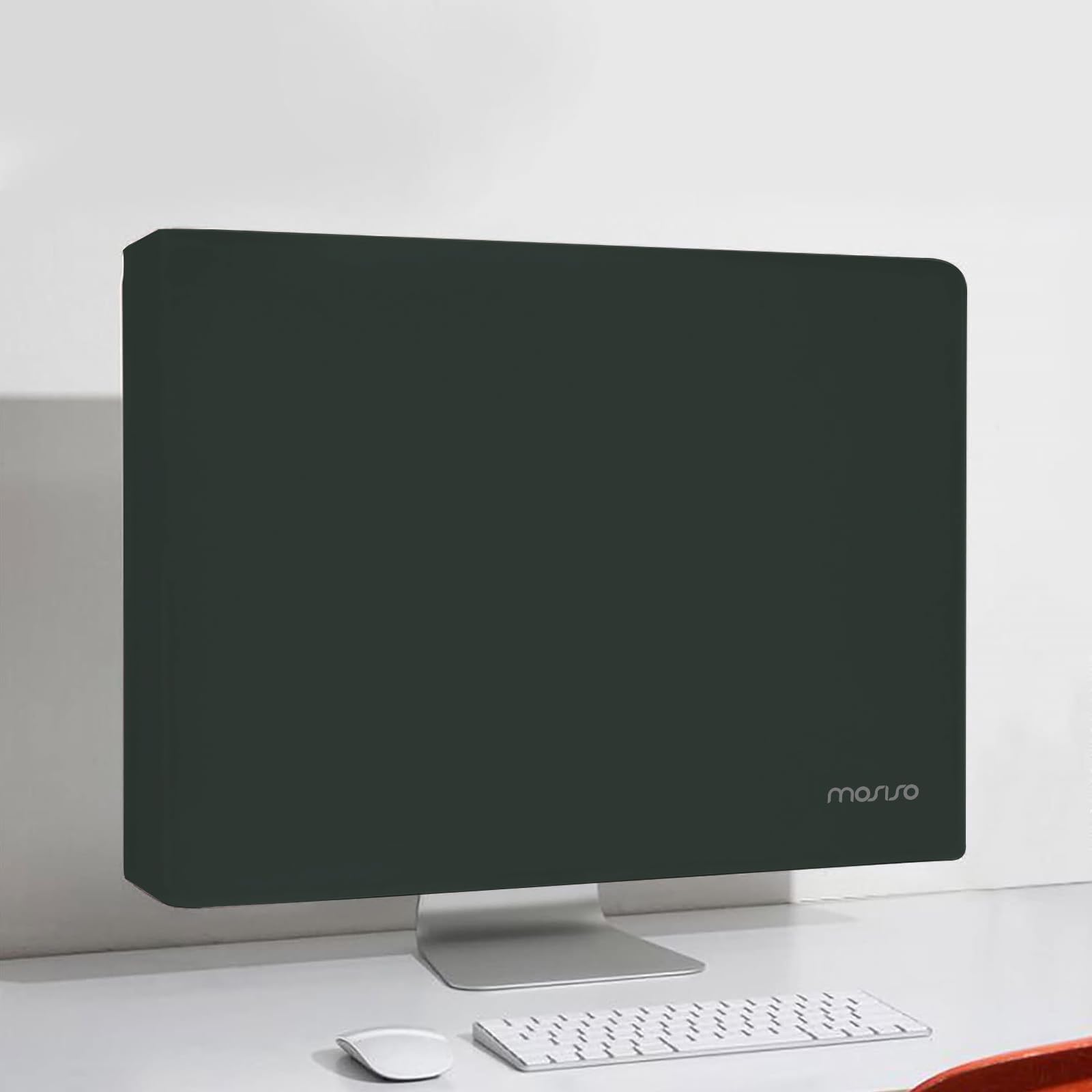 MOSISO Housse Moniteur Polyester Anti-poussière 22, 23, 24, 25 Pouces LCD/LED/HD Panneau d'affichage Protection Écran Anti-Statique Compatible avec 22-25 Pouces PC et TV,Vert Minuit