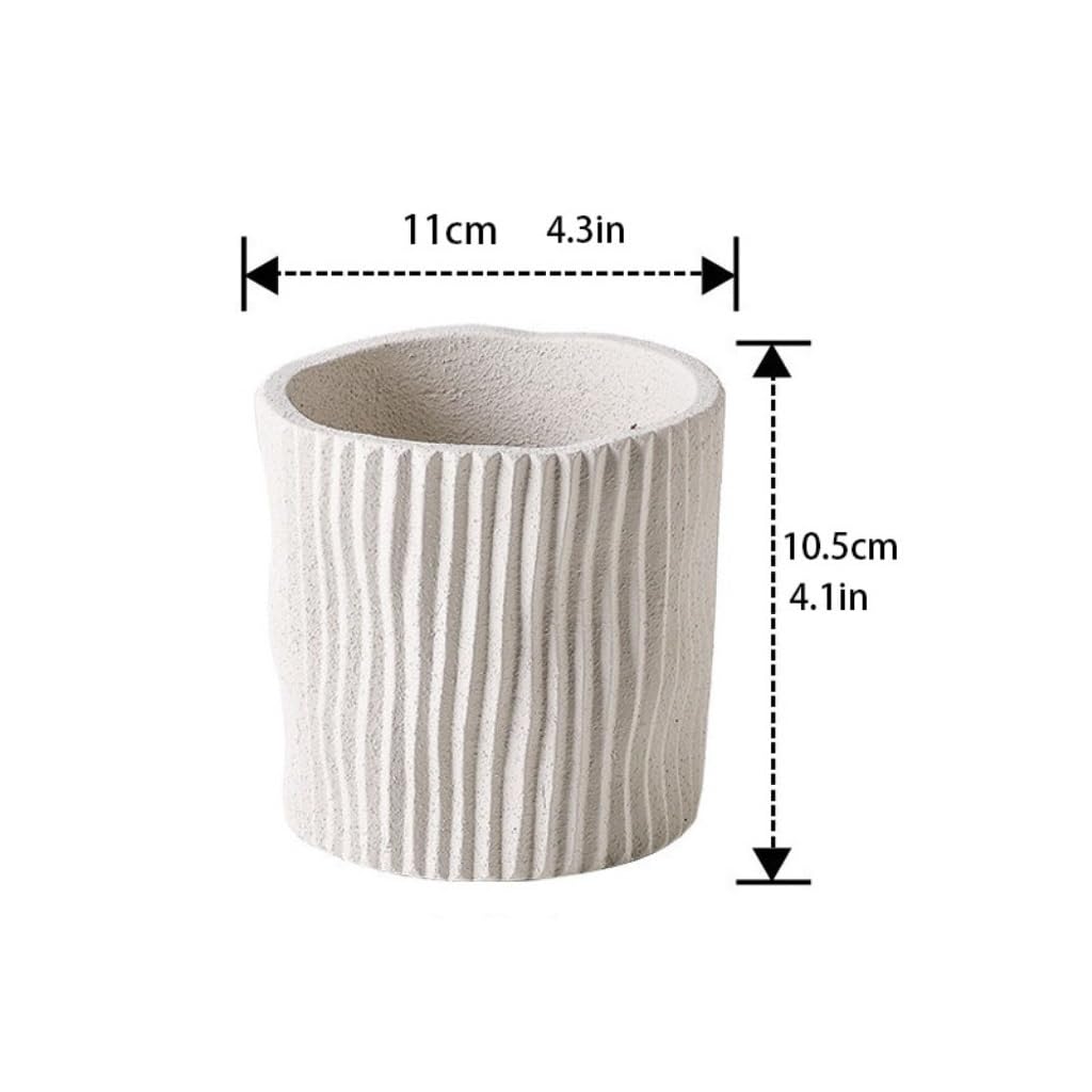 Blumentopf Gestreifte Blumentöpfe, Zement-Pflanztöpfe, kreative Innen-/Außen-Pflanztöpfe, Balkon-Pflanztöpfe, Pflanztöpfe(L*2 Pieces)