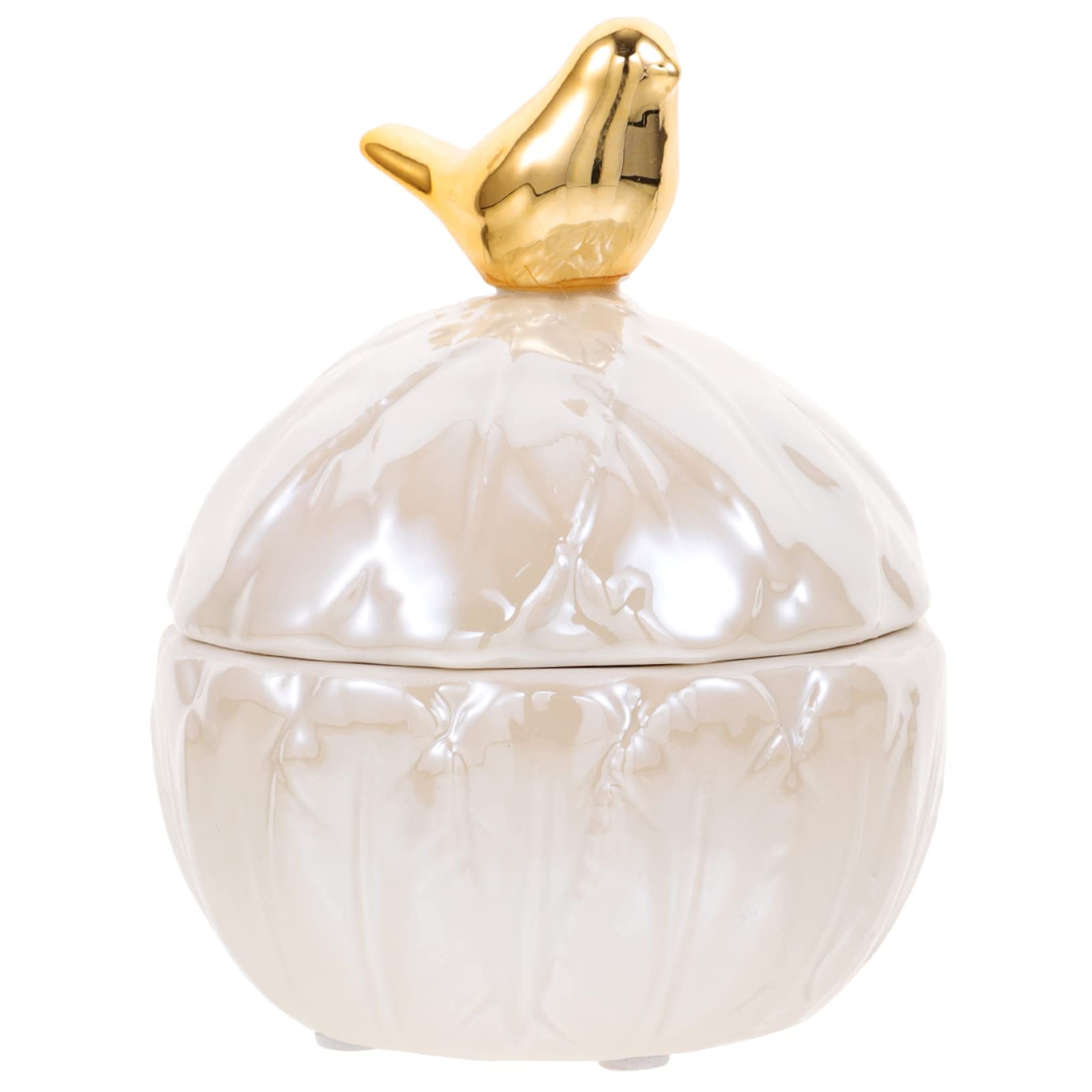 Pot à bijoux céramique Zerodeko élégant avec couvercle pour ranger vos bagues et petits bonbons