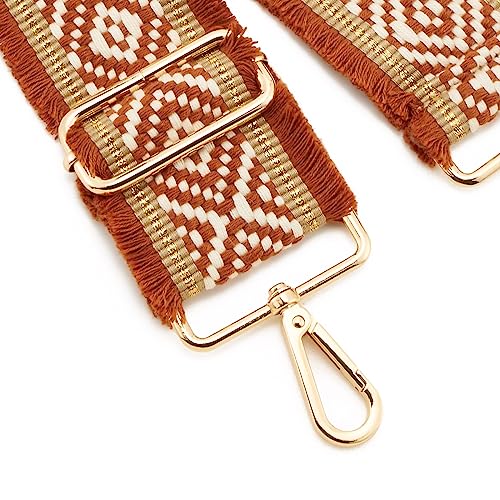 Image of Wide Shoulder Strap Adjustable Replacement Belt Guitar Style Crossbody Bag Handbag Strap Multicolor Canvas Straps(Wide:2in)(Color86)