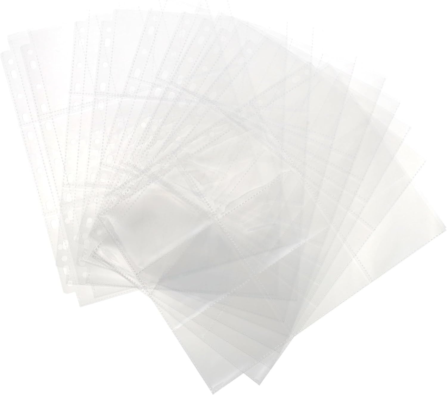 Mobestech 20Pcs Transparent Inner Page Pockets for Photo Album Protective Covers for Game Cards Postcards Photos for Organizing Keepsakes