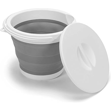 BEA Seau Retractable,Seau à Eau Pliable De 5 L, Seau Retractable Portable Pour Camping, Pêche