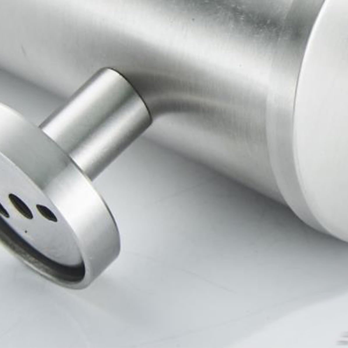 Scopino Wc da Parete in Acciaio Inox Coperchio per Bagno