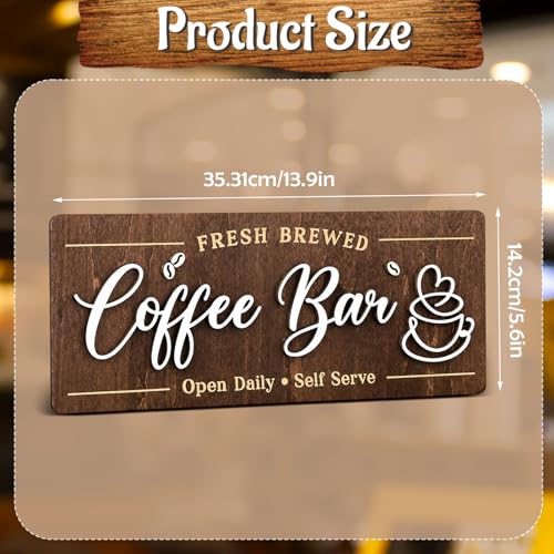 Elegant Natural Coffee Sign Wooden Wall Art for Kitchen, Easy to Install Hanger for Bar and Living Room, Ideal Gift for Coffee Enthusiasts - Image 7
