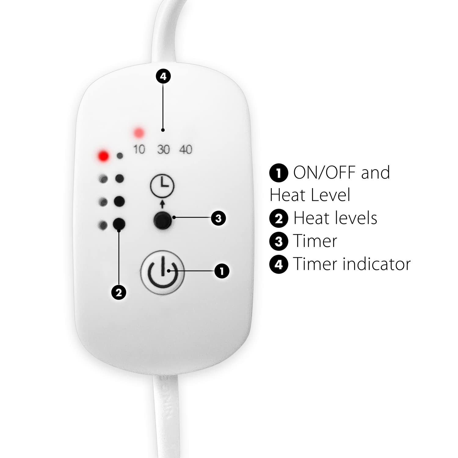 Bodi-Tek Lámpara de calor infrarroja con bombilla inastillable de 150 W para un calor calmante y penetrante profundo, ayuda a aliviar dolores musculares y rigidez de las articulaciones, temporizador y