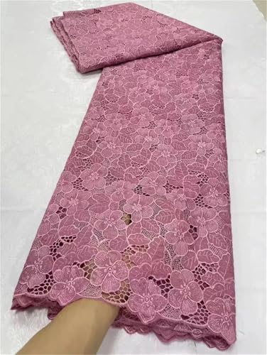 Women's Stunning African Tulle Brocade Lace Fabric for Wedding Dresses,