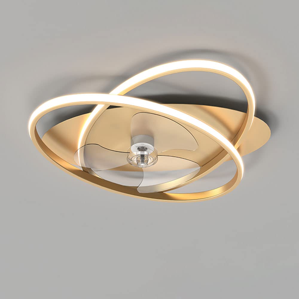 Ventilateur de plafond silencieux et plafonnier LED 42W pour intérieur nordique