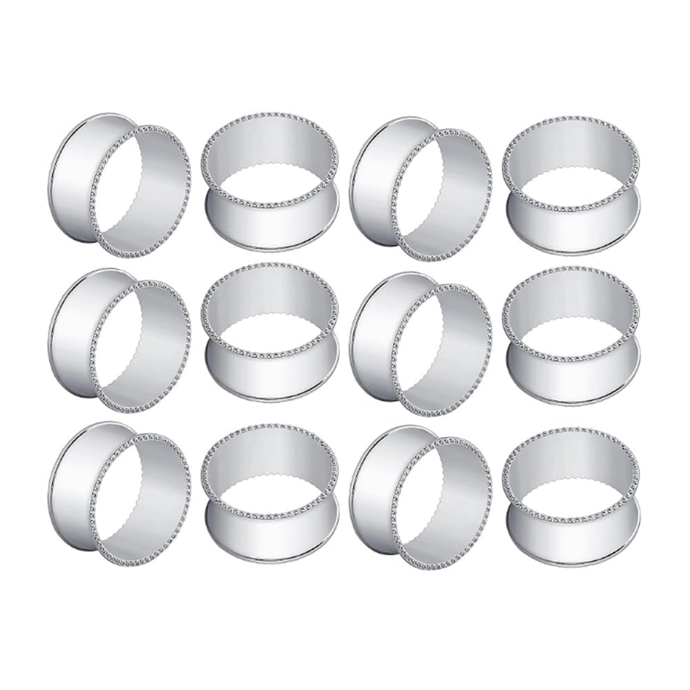 CTRLZS 12 Pcs Bead Side Napkin Rings Napkin Holders Family Gathering Table Setting Easter Party Decoration