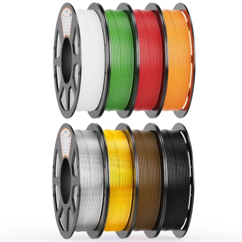 Image of YOOPAI PLA Filament 1.75mm, 250g PLA+ & Silk Bundle, 8 Rolls