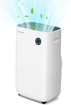 COSTWAY 40L/Day Dehumidifier with 5 Modes, 2 Speed, 3-Color Indicator Light, 6.5L Water Tank, Sleep Mode, Continuous Drainage, Laundry Drying & Auto Defrost Function for Home Damp 40L