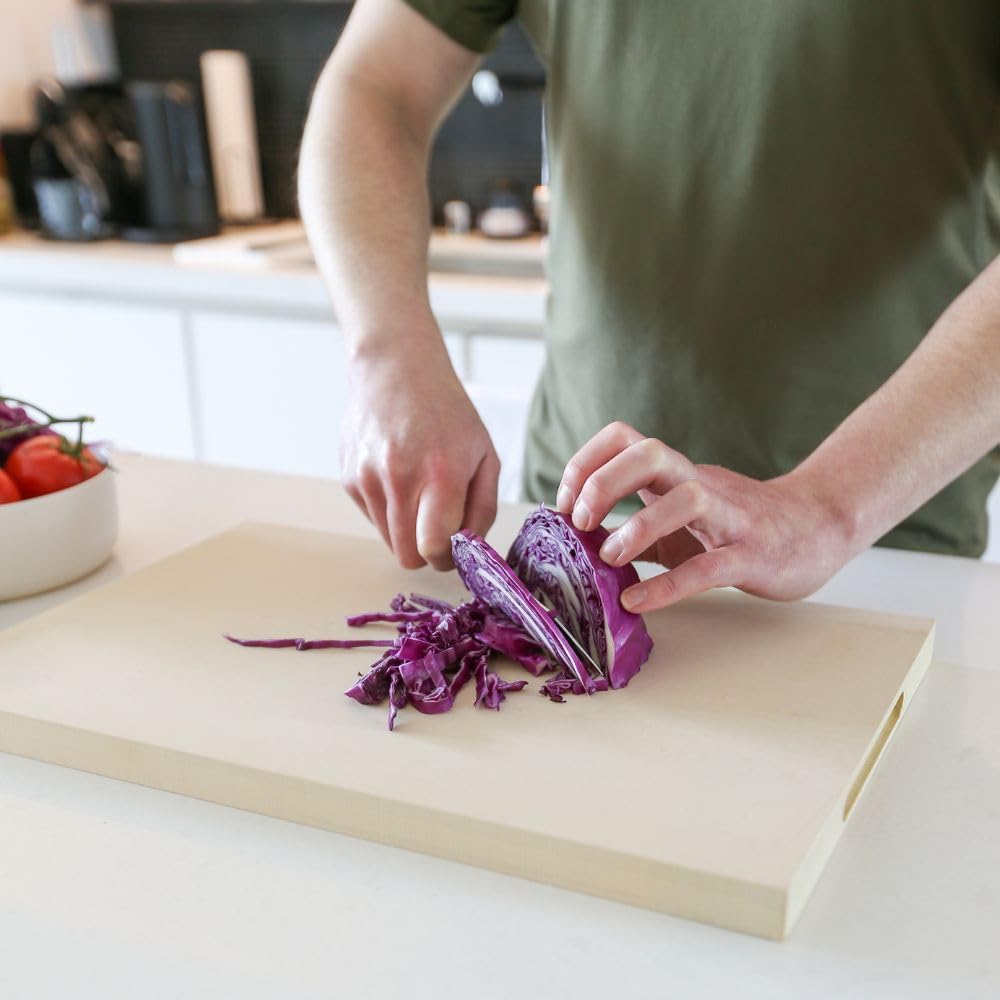Capabunga! Rubber Cutting Board - 18"x 12" x 1" Professional Grade Chopping Board, Non-Porous Chopping Boards for Kitchen with Grooved Sides, Knife-Friendly Large Cutting Board for Meat, Fish, Etc.