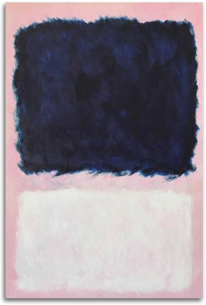 Rikin Liuff Cherry Pink by Mark Rothko Canvas Poster Retro Wall Art Abstract Painting Mark Rothko Prints for Bedroom Home Picture Decor 40x55cmx1 Frameless