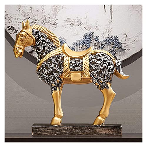 Petites statues à la maison de cheval creux décor de table et bureau rétro