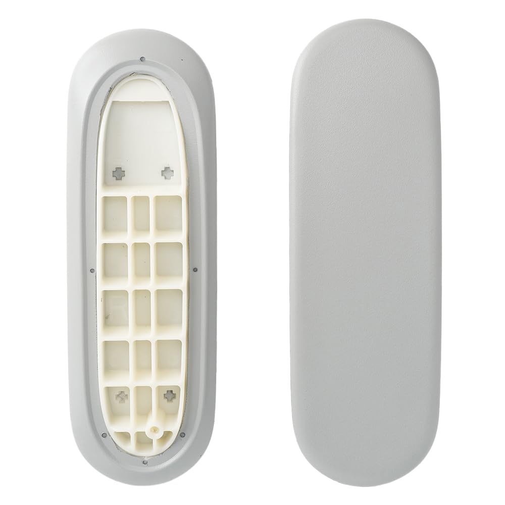 M.one Arm Pads Caps Replacement for Herman Miller Sayl Office Chair, Fixed and Height-Adjustable Armrest, Light Gray Vinyl (1-Pair)