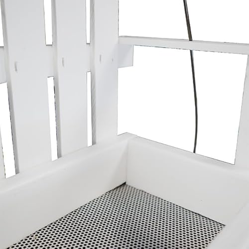 Prime Retreat Amish Made Recyled Plastic Swing Seed Feeder, White